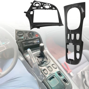 Carbon Fiber LHD Center Console Trim 2pc > Mazda RX-7 (FD3S) 1993-1997 - image 1