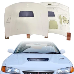 FRP EVO4 Hood > Mitsubishi Evolution EVO4 1997-1997> 4dr - image 1