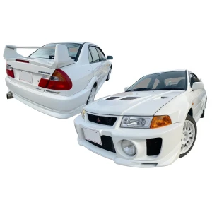 FRP EVO5 Wide Body Kit w Hood > Mitsubishi Evolution EVO5 EVO6 1998-2001 - image 1