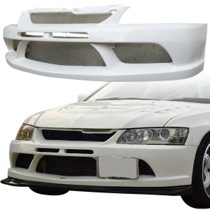 FRP VAR V2 Front Bumper /w Lip > Mitsubishi Evolution EVO8 EVO9 2003-2006 - image 1
