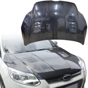 Carbon Fiber KR Vented Hood > Ford Focus 2012-2014 - image 1