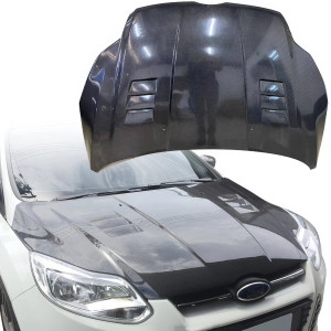 Carbon Fiber KR Vented Hood > Ford Focus 2012-2014 - image 1