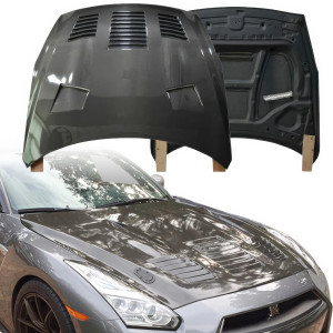ModeloDrive Carbon Fiber GT Type-1 Hood > Nissan GT-R GTR (R35) 2009-2016 - image 1