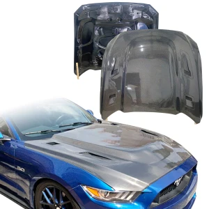 Carbon Fiber SSH Cowl Hood > Ford Mustang 2015-2017 - image 1