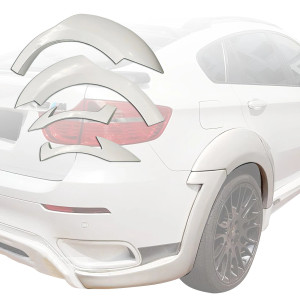 FRP HAMA Wide Body Fender Flares (rear) 6pc > BMW X6 (E71) 2008-2014 - image 1