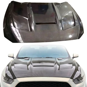 Carbon Fiber 3-Vent Hood > Ford Mustang 2015-2017 - image 1