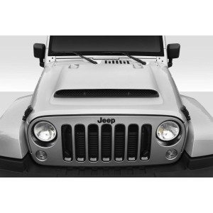 2007-2018 Jeep Wrangler JK Demon Look Hood - 1 Piece - image 1