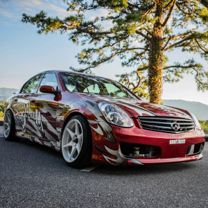 Infiniti G35 4DR Sedan 2003-2004 Hidori Style 1 Piece Polyurethane Front Bumper - image 1