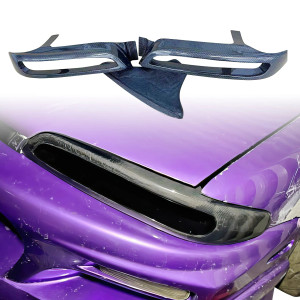 ModeloDrive Carbon Fiber ORI Headlight Housings 3pc > Nissan 240SX (S14) 1995-1996 - image 1