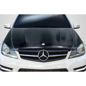 2012-2014 Mercedes C Class C63 Look Carbon Fiber Hood - image 1
