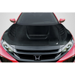 2016-2021 Honda Civic Carbon Creations Time Attack Hood - 1 Piece - image 1