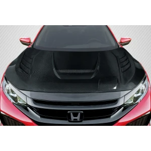 2016-2021 Honda Civic Time Attack Carbon Fiber Hood - image 1