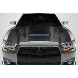 2011-2014 Dodge Charger Hellcat Redeye Look Carbon Fiber Hood - image 1