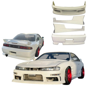 FRP MSPO Body Kit 4pc > Nissan 240SX (S14) 1997-1998 - image 1