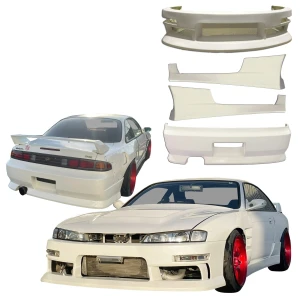 FRP MSPO Body Kit 4pc > Nissan 240SX (S14) 1997-1998 - image 1