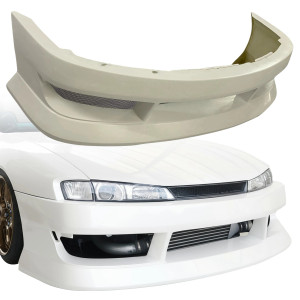 FRP BSPO Blister Wide Body Front Bumper > Nissan 240SX (S14) 1997-1998 - image 1