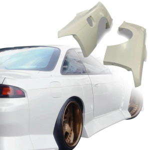 FRP BSPO Blister Wide Body Fenders (rear) > Nissan 240SX (S14) 1997-1998 - image 1
