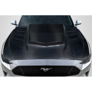 2018-2023 Ford Mustang Carbon Creations Interceptor Hood - 1 Piece - image 1