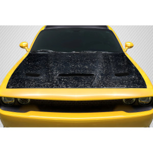 2008-2023 Dodge Challenger Carbon Creations AeroForge Dritech Hellcat Look Hood - 1 Piece - image 1