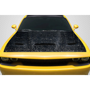 2008-2023 Dodge Challenger AeroForge Dritech Hellcat Look Hood - 1 Piece - image 1