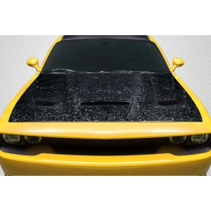 2008-2023 Dodge Challenger AeroForge Dritech Hellcat Look Hood - 1 Piece - image 1