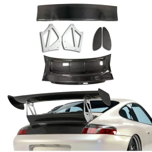 Carbon Fiber GT3 RS V2 Narrow Body Decklid Engine Lid Wing (rear) > Porsche 911 (996) 1999-2004 - image 1
