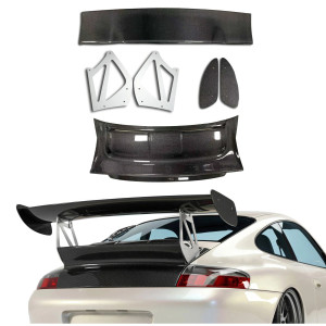Carbon Fiber GT3 RS V2 Narrow Body Decklid Engine Lid Wing (rear) > Porsche 911 (996) 1999-2004 - image 1