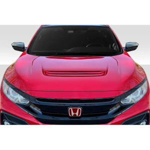 2016-2021 Honda Civic Duraflex V2 Type R Look Hood - 1 Piece - image 1