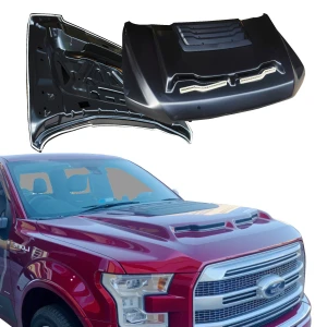 Steel GT500 Style Hood W/ Air Vent Scoop Hood > Ford F150 2015-2020 - image 1