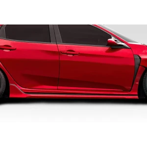 2017-2021 Honda Civic Type R Skywalker Side Skirt Rocker Panel Splitters - 4 Pieces ( Must be used with Skywalker Fenders 119347 ) - image 1