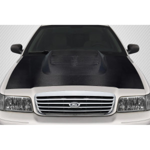 1998-2011 Ford Crown Victoria Carbon Creations GT500 Look Hood - 1 Piece - image 1 1998-2011 Ford Crown Victoria Carbon Creations GT500 Look Hood - 1 Piece - image 1