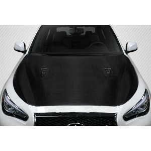 2014-2023 Infiniti Q50 Carbon Creations GTR Look Hood - 1 Piece - image 1 2014-2023 Infiniti Q50 Carbon Creations GTR Look Hood - 1 Piece - image 1