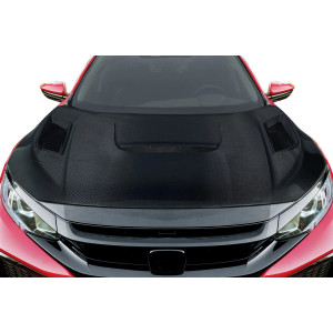 2016-2021 Honda Civic Carbon Creations Shingo Hood - 1 Piece - image 1
