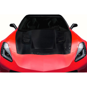 2014-2019 Chevrolet Corvette C7 Carbon Creations Eagle Eye Hood - 1 Piece - image 1