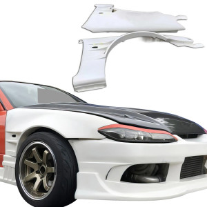 ModeloDrive FRP ORI t4 75mm Fenders (front) > Nissan Silvia (S15) 1999-2002 - image 1 ModeloDrive FRP ORI t4 75mm Fenders (front) > Nissan Silvia (S15) 1999-2002 - image 1