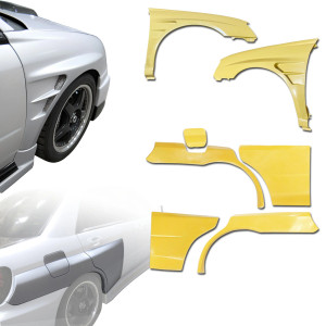 FRP CSPE Wide Body Fenders Set 7pc > Subaru Impreza WRX 2004-2005 > 4dr Sedan - image 1