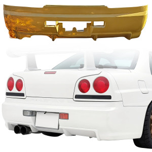 FRP GTR Conversion Rear Bumper > Nissan Skyline (R34) GTT 1999-2004 > 4dr Sedan - image 1