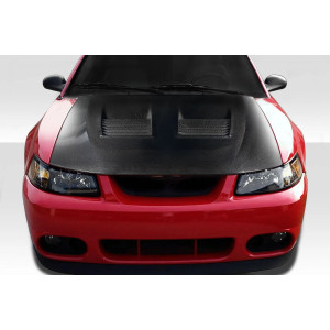 1999-2004 Ford Mustang Carbon Creations Riot Hood - 1 Piece - image 1