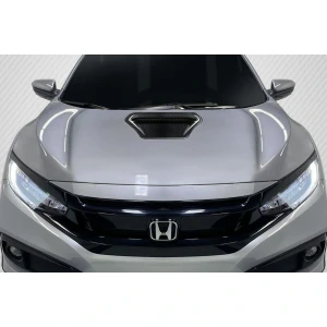 2017-2021 Honda Civic OEM Look Carbon Fiber Hood - image 1