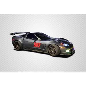 2005-2013 Chevrolet Corvette C6 Carbon Creations GT500 Side Skirt Splitters - 2 Piece - image 1