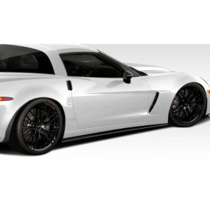 2005-2013 Chevrolet Corvette C6 Duraflex GT500 Side Skirt Splitters - 2 Piece - image 1