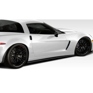 2005-2013 Chevrolet Corvette C6 GT500 Side Skirt Splitters - 2 Piece - image 1