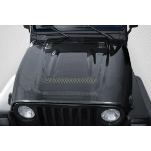 1997-2006 Jeep Wrangler Heat Reduction Carbon Fiber Hood - image 1
