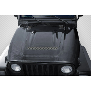 1997-2006 Jeep Wrangler Carbon Creations Heat Reduction Hood (fits all models without highline fenders) - 1 Piece - image 1 1997-2006 Jeep Wrangler Carbon Creations Heat Reduction Hood (fits all models without highline fenders) - 1 Piece - image 1