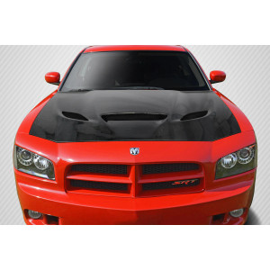 2006-2010 Dodge Charger Carbon Creations DriTech Hellcat Look Hood - 1 Piece - image 1