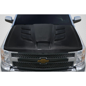 2007-2013 Chevrolet Silverado Carbon Creations Viper Look Hood - 1 Piece - image 1