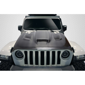 2018-2025 Jeep Wrangler JL Gladiator JT Carbon Creations Hellcat Look Hood - 1 piece - image 1
