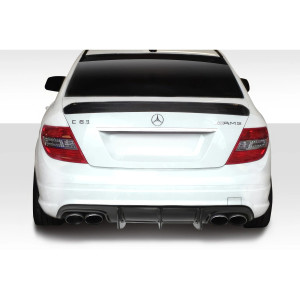 2008-2011 Mercedes C Class / C63 W204 Super Fin Rear Diffuser - 1 Piece ( fits AMG Bumper only ) - image 1