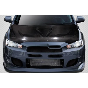 2008-2017 Mitsubishi Lancer Race Carbon Fiber Hood - image 1