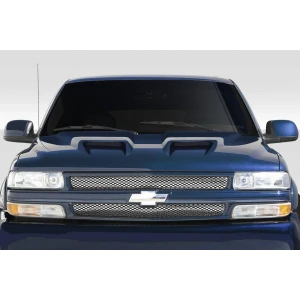 1999-2002 Chevrolet Silverado 2000-2006 Tahoe Suburban Dual Ram Air Hood - 1 Piece - image 1